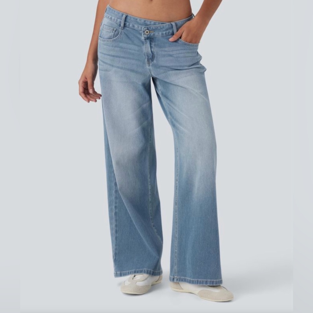 HALARA Light Blue Flare & Wide Leg Jeans